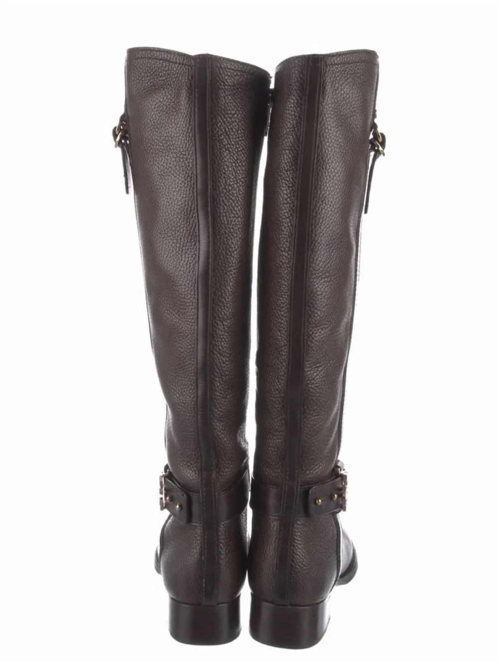 Tory Burch Brown Leather Riding Boots